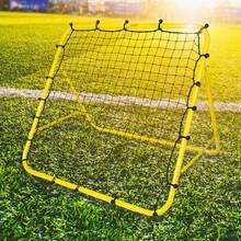 Football Master Premium Single Sided Sports Multi Skills Rebounder Training Aid Target Soccer Goal Kickback Adjustable Practise Goalkeeper Coaching Rebound Net - Yellow - View 12