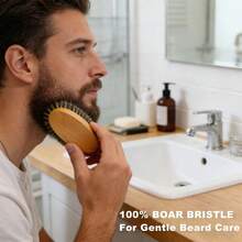 Portable Men's Shaving Brush & Beard Trimming Set - One Size - View 1