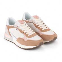 YUMAS Women's Casual Leather Sneakers With Comfort Insole, Spring/Summer, Shipping In 24 To 48 Hours - 米色 - 查看 3