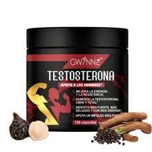 Gwynne Suplemento de Testosterona para Hombres | Con Tongkat Ali 500mg, Maca, Arginina y Creatina | Apoya el Crecimiento Muscular, Recuperación, Resistencia y Aumento de Testosterona | 120 Cápsulas - 120 unidades - Ver 3