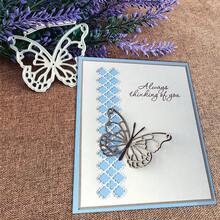Troqueles de mariposa creativos, plantillas de estarcido para álbumes de recortes DIY y tarjetas de felicitación, herramientas para hacer tarjetas, troqueles de corte de papel para manualidades, plantillas de troquelado para hacer tarjetas de regalo. - plata - Ver 5