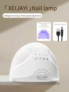 XEIJAYI In-One Beginner Nail Kit, 3-Timer Nail Lamp, Complete Set With Base Coat, Matte Top Coat, Cleanser & Remover - 彩色 - 查看 2