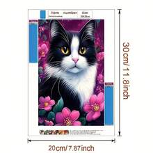 1 Set Kit de Pintura de Diamantes 5D DIY Hecho a Mano, Adecuado para Decoración de Hogar, Dormitorio, Entrada, Estudio, Baño, Arte de Pared en Lienzo, Regalo de Vacaciones - Multicolor - Ver 12