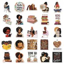 50 Stickers For Girls Who Love To Read, Nerd Read Books, English Bestsellers, Waterproof Decorative Planner Stickers - 50 st - Visa 4