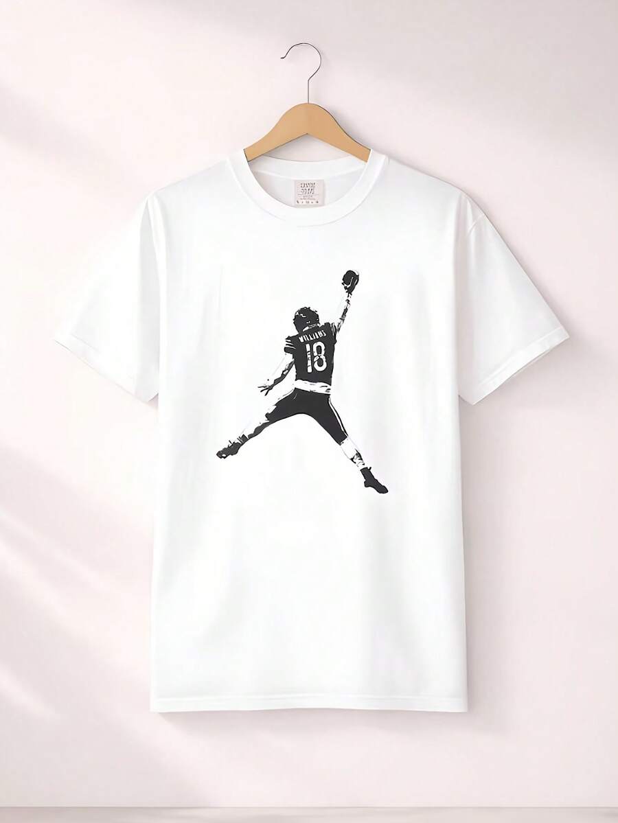 Caleb Williams Jump Man T-Shirt Multicolor - Negro - Ver 1