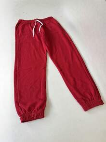 Men's Plus Size Jogger Sweatpants In Flannel Fabric With Pocket | Warm, Plus Size Men's Pants - Red - View 5