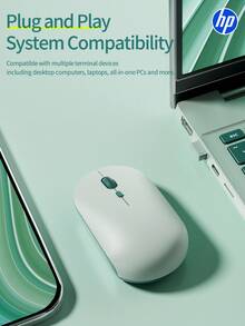 HP 惠普无线静音鼠标，电脑鼠标，游戏鼠标 - 符合人体工学的右手设计，2.4GHz 稳定连接 - 兼容台式机和笔记本电脑 - 淺綠色 - 查看 13
