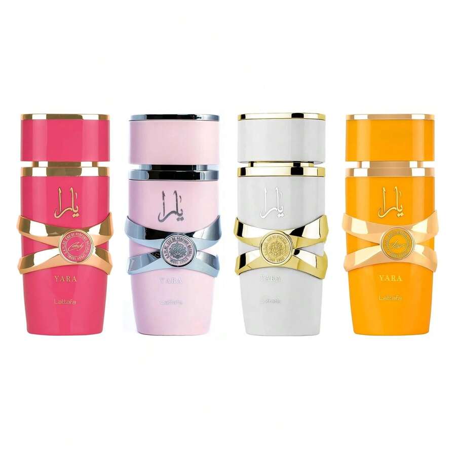 Lattafa Colección Yara - Set de Perfumes para Mujer 4*100 ml | Fragancias Dulces, Florales y Afrutadas | Candy . Tou . Moi . Original | Larga Duración - Múltiples aromas - Ver 1