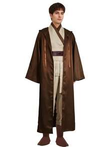 Halloween Samurai Costume, Easter Cosplay Outfit, Starcraft Wizard Mage Costume - Brown - View 3