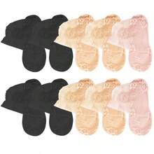 1/5/10 Pairs Women's Summer Thin Lace Floral Sexy Sheer Mesh Socks - Multicolor - View 20