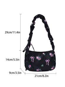 Sweet And Fashionable Multi-Purpose Handbag With Shoulder Strap, 2026 New Model, Retro And Versatile Style Bag, Elegant Women's Bag - Black - View 3