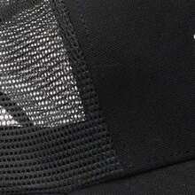 1pc Men's Hip Hop Letter Adjustable Breathable Mesh Baseball Cap - Black - View 3