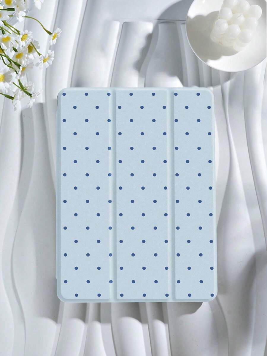 Polka Dot & Minimalist Pattern Tablet Protective Case, Compatible With  9.7/10.2/10.5/10.9/12.9/Pro 11 (10th Gen), Galaxy Tab S6 Lite 10.4", Kindle Paperwhite 12th Gen (2024), Kindle 11th Gen (2022), Offers Soft Shock-Proof Protection, Supports Smart Stand/Auto Wake/Sleep Function - 多色-7 - 查看 1