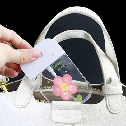 1个新款优雅花卉印花白色香水可填充喷雾瓶，适合斋月、情人节礼物，时尚纳米喷雾补充瓶，保湿便携，独特简约设计