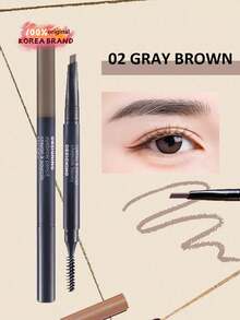 The Face Shop FMGT眉笔，02号灰棕色，持久防晕染配方，显色度高，易于涂抹，全天持妆，韩国化妆品，韩妆，韩国彩妆礼品，0.3克/0.01盎司 - 02灰棕 - 查看 2