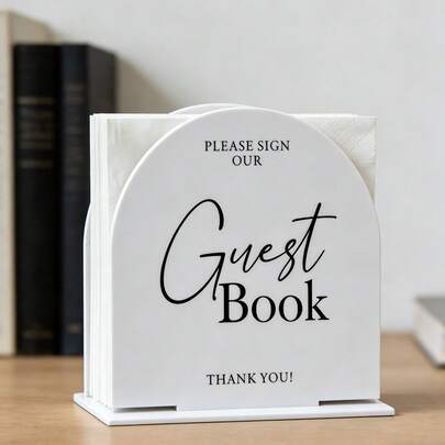 1/6pcsMinimalist Style Gold And White Acrylic Tissue Holders, Suitable For Kitchen, Restaurant, Bedroom, And Living Room Table Decorations, Party Setups, And Housewarming Gifts.