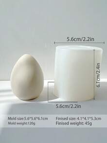 1个复活节彩蛋和兔子蜡烛模具（折耳彩蛋兔子/条纹兔子+条纹/波浪彩蛋），可重复使用，适用于石膏/树脂/混凝土，DIY复活节装饰品家居装饰工艺品制作 - A - 查看 10