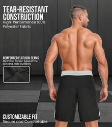¡RecomendadoExxact Sports MMA - Pantalones cortos IBJJF clasificados sin Gi BJJ Jiu Jitsu para hombres, boxeo, entrenamiento cruzado y pantalones cortos de agarre¡Top de Temporada - Marrón - Ver 3