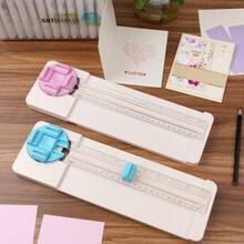 4-In-1 Rotary Paper Cutter, Multi-Functional Manual Cutting Tool, Can Cut Straight Line/Wavy Line/Dotted Line/Creased Line, Suitable For Cutting Paper/Coupons/Photos/Postcards/Cards - Multicolor - View 2
