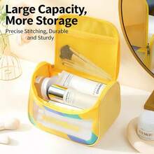 Women's Travel Makeup Bag, Waterproof Cosmetic Toiletry Bag With Convenient Handle, Large Capacity Makeup Organizer - Multicolor - View 2