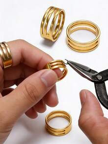 1/5/10/20/50/100个开口圈钳工具，用于闭合开口圈，珠宝制作开口圈开启器，DIY珠宝制作用品 - 銀色 - 查看 2