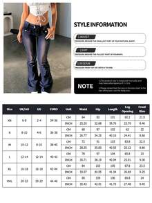 Quần jeans ống loe cạp thấp phong cách Y2K mùa hè 2026 dành cho nữ, quần ống loe phong cách đường phố cổ điển gợi cảm, quần ống loe thoải mái cho kỳ nghỉ và dạo phố mùa xuân. - Xanh đậm - Xem 5