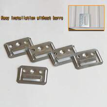 100pcs/200pcs Steel Wall Panel Clips - Integrated Board Wall Panel Fiber Fixed PVC Clips - 200 Wall Panel Clips Per Pack - View 2