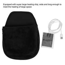 Esta almohadilla térmica USB es apta tanto para hombres como para mujeres e incluye un reposamuñecas. Es un calentador de manos invernal que evita que las manos se entumezcan y se enfríen. - Negro - Ver 9