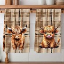 2/4/6/8 Pcs Dish Towel Set, Plaid Pattern Print, Super Absorbent Microfiber Modern Cloth, Cooking And Baking Tea Towel, Dishcloth, Cleaning Towel, Hand Towel, Soft And Highly Absorbent, Kitchen Decor, Gift For Neighbor, Mom, Birthday, Housewarming For Friends, Kitchen Essentials, Daily Necessities - Multicolor - View 8