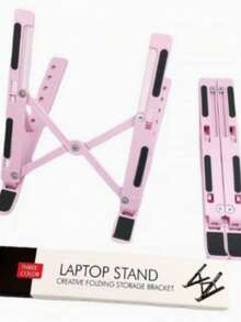 1pc Portable Adjustable Laptop Stand, New Model Notebook Holder Desk Mount With Phone Holder, Multi-Color Options. Suitable For Back To School Season, Work From Home Essentials. - Multicolor - View 13