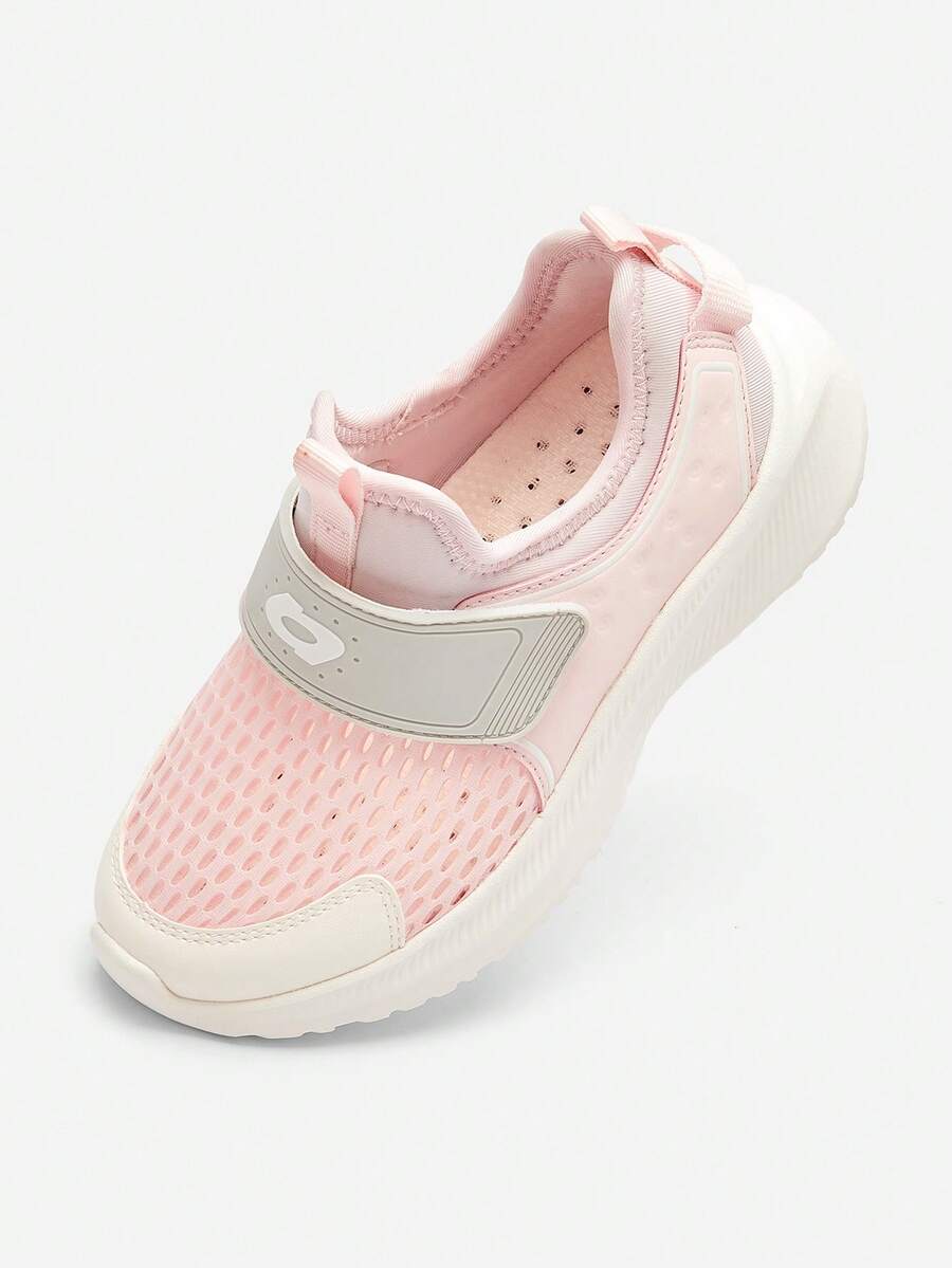 Balabala Kids Sport Sneakers, Boys & Girls, Lightweight & Breathable Summer Running Shoes - White Red - View 1