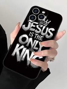 Religious Jesus Is The Only King Phone Case All-Over Print Mixed Color Phone Case For 17 PRO MAX/17 AIR/15 ProMax/16 PROMAX/Galaxy S22/S23/S24/S23 Plus/S24 Ultra/S25/A15/A33/A23, Halloween Design, 2D Flat Style, Vintage Collage, Floral Fashion, Cool Cute Aesthetic, UV Printing, Trendsetter For Fashion Enthusiasts - 混色1 - 查看 5