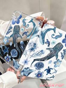 11-Inch Tablet Protective Case With Sea Life Turtle & Shell Pattern, Suitable For 2025 M3/2024 M2 Air, 2022 5th Gen Air, 2025 11th Gen 11-Inch (A16), Galaxy Tab, 2024 12th Gen Kindle Paperwhite, Transparent Back With Fashionable Design, Auto Wake/Sleep Function, Airbag Protection, Suitable For Gifts And Office Use - Multicolor - View 3