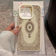 复古单件式TPU材质复古毛毯纹理手机壳，兼容苹果17 Pro Max/17/16 Pro Max/15/13/12/11、S20 FE/A15/S24/A55、Note 11/Note 12/Note 13 Pro，全包防摔软壳保护套，国际版，非国内版 - 白色 - 查看 2