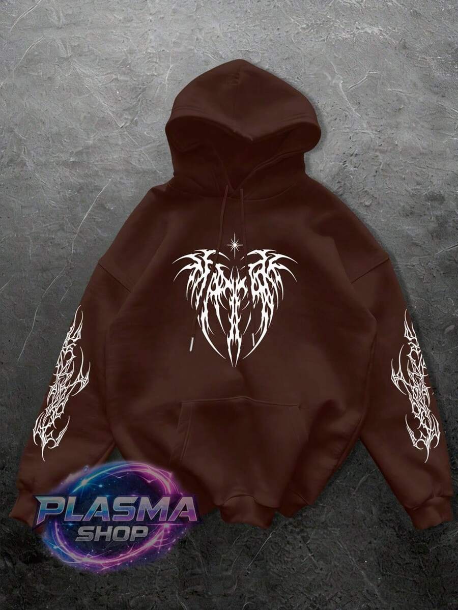 Comfortable Basic Sweatshirt For Everyday Wear Gothic Art Streetwear Urban Culture Street Fashion Street Graffiti Skater Skateboarding Unisex Men's Women's Sweatshirt 50% Cotton 50% Polyester Top Premium Streetwear New Release Immediate Shipping Various Colors!! - 鏽棕色 - 查看 1