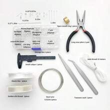 17 piezas Kit de Fabricación de Joyas DIY, Incluye Pulsera, Collar, Accesorios con Cuentas, Herramientas y Materiales de Manualidades - Combinación de paquetes de materiales - Ver 9