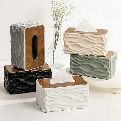 Kalın ve Dayanıklı Kağıt Havlu Kutusu, Oturma Odası, Ofis Masası, Yatak Odası Komodini İçin Minimalist Mendil Kutusu