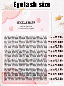 120 Pairs 10-12mm Natural-Looking Fanned Out Criss-Cross Soft & Unique Reusable Fake Eyelashes, Suitable For Daily Wear, Wedding, Date, Party, Music Festival - C - Xem 4