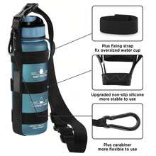 Outdoor Sports Portable Insulated Cup Holder, Customizable Handheld Water Bottle Sleeve With Adjustable Strap (Water Bottle Not Included) - Orange - View 4