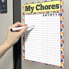 1pc Refrigerator Planner Sticker, Magnetic Memo Board, Erasable Reminder Note, Magnetic Sticky Note - M - View 1