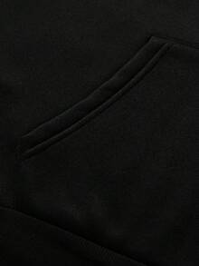 Disney Printed Hoodie, Men's Mickey And Minnie Football Printed Sweatshirt, Unisex, High-Quality , Suitable For Spring And Autumn, Comfortable| Exquisite Design | Best Choice For Gifts - 黑色 - 查看 4