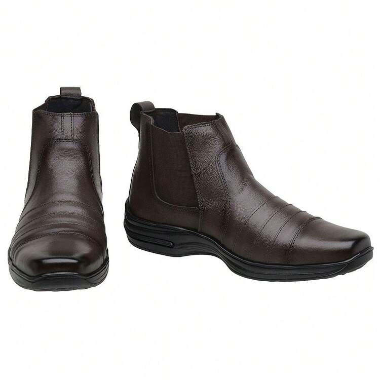 Men's Chelsea Work Boot In Genuine Leather - Cà phê - Xem 5