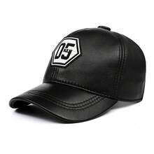 1pc Men's Hip Hop Letter Adjustable Breathable Mesh Baseball Cap - Black - View 1