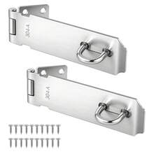 2X Überfalle Sicherheitsüberfalle Edelstahl Riegel Türriegel Vorhängeschloss - 2 Stück - Übersicht 4