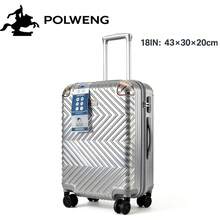 La nueva actualización de la maleta de viajes y negocios se fortalece con hebillas metálicas de gran capacidad de 500 kilogramos de refuerzo de carga, y la tira de tracción de aleación de aluminio es simple y de moda. - Plateado - Ver 4