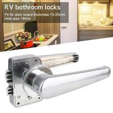 Car RV Bathroom Toilet Door Lock Modification Vehicle Parts Boat Latch Handle Knob Locks Auto Yacht Hardware Univeral - A - View 1