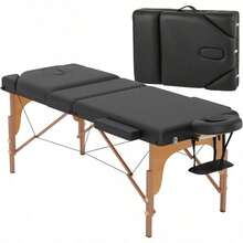 Massage Table Protable Massage Bed 28 In Wide Lash Bed Height Adjustable Bed - Black - View 1