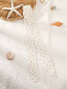 1pc Knitted Floral Headband/Hair Scarf - Multicolor - View 7