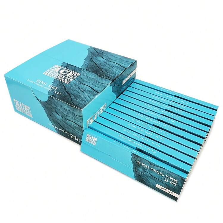 ACE Blue Series 110mm 768 Sheets/24 Books/32 Sheets Per Roll Cigarette Paper + 32 Filters