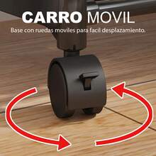 Perchero Rack Organizador Para Ropa Doble Kimhi Con Ruedas Portátil Perchero Para Colgar Ropa Con Estante De Almacenamiento Inferior Perchero Móvil Vertical - Negro - Ver 4